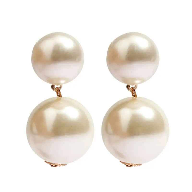 Flatfoosie Trendy Simulation Pearl Drop Earrings For Women Wedding Bridal Elegant Statement Earrings 2019 Jewelry Accessory Gift