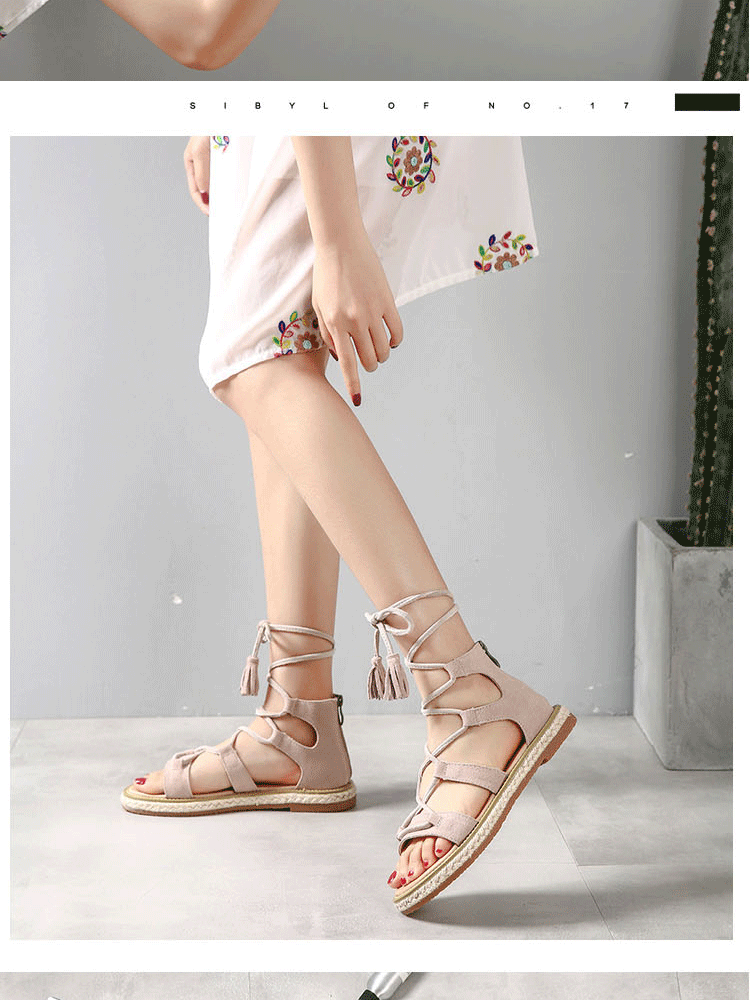 Women's Summer Flats All-Matching Strap Bohemian Sandals