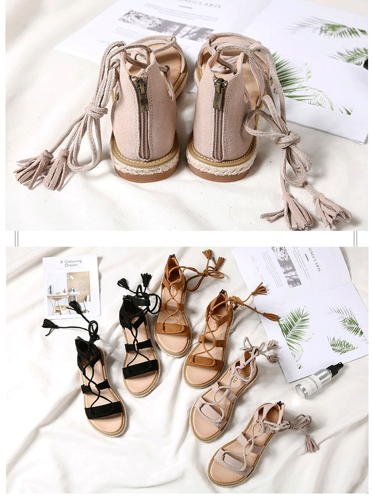 Women's Summer Flats All-Matching Strap Bohemian Sandals