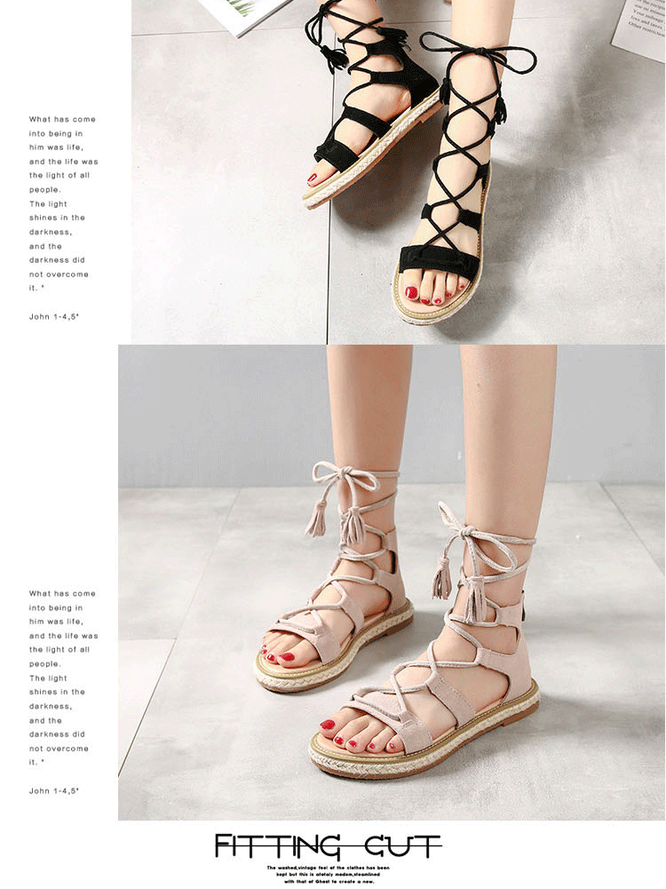 Women's Summer Flats All-Matching Strap Bohemian Sandals