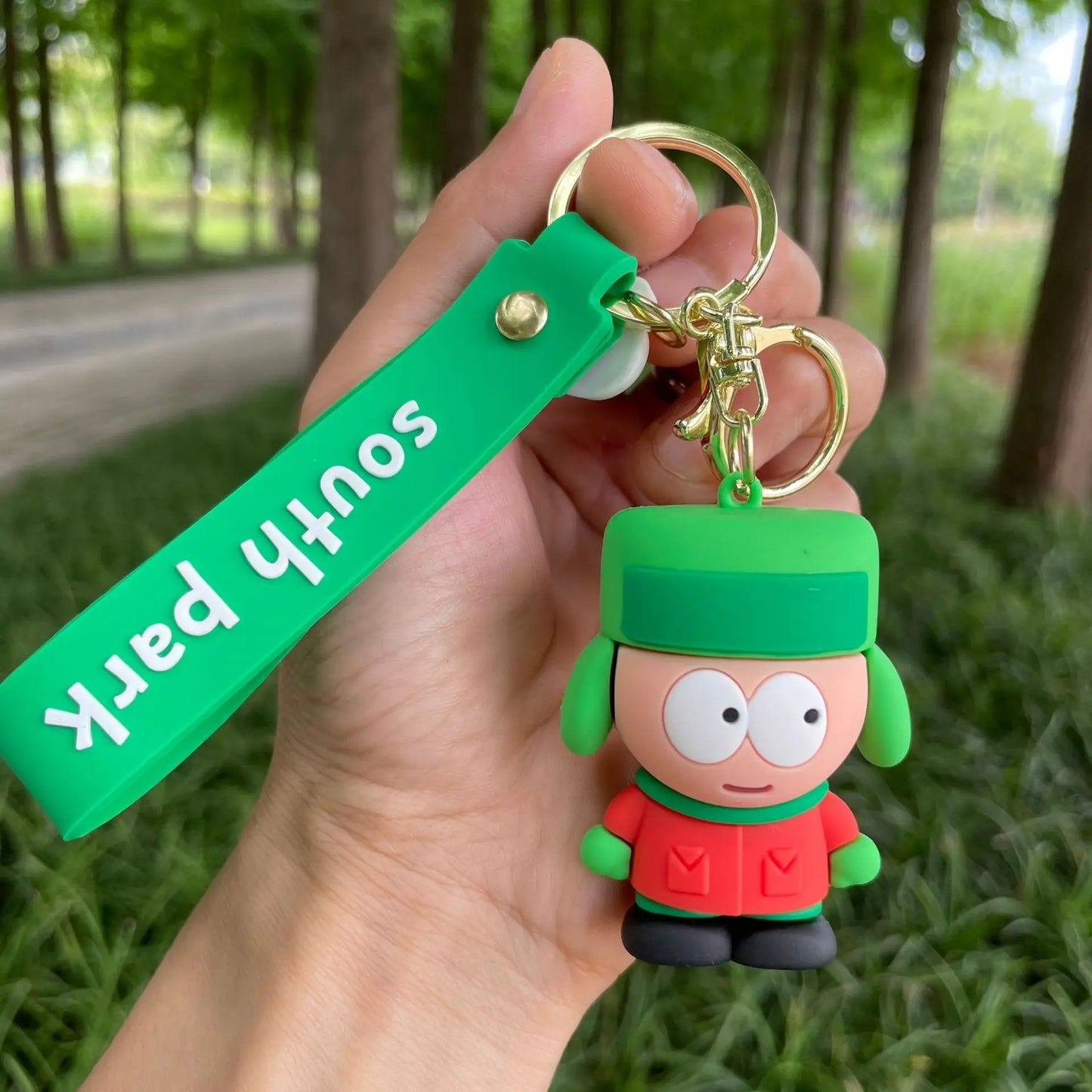 South Parkes Dolls Key Chains Anime Figure Key Ring Kawaii Bags Pendant Kids Toys Cute Car Key Chain Backpacks Pendants Gifts