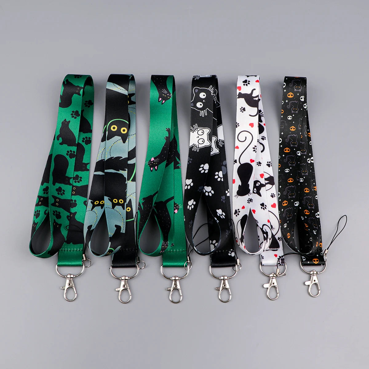 Pet Cat Lanyard Keychain ID Credit Card Cover Pass Mobile Phone Charm Neck Straps Badge Holder Key Ring Cute Accessories