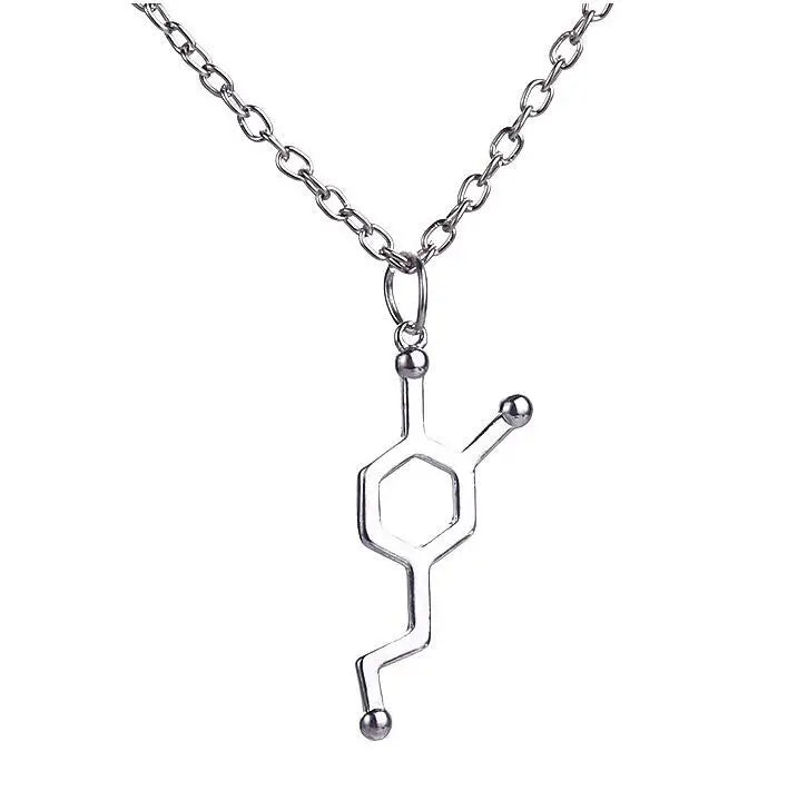 DNA Necklace Serotonin Dopamine Acetylcholine Biochemistry Molecule Pendant Gift for Women  Butterfly