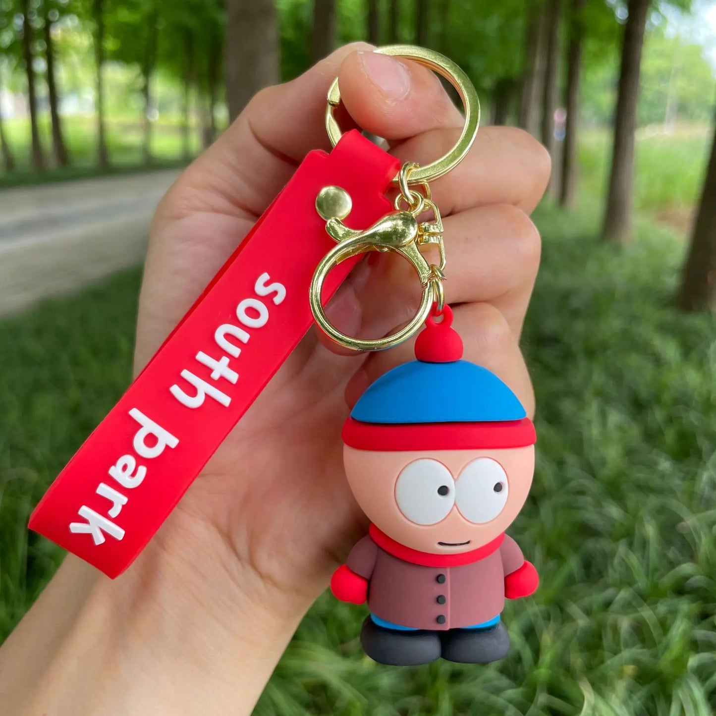 South Parkes Dolls Key Chains Anime Figure Key Ring Kawaii Bags Pendant Kids Toys Cute Car Key Chain Backpacks Pendants Gifts