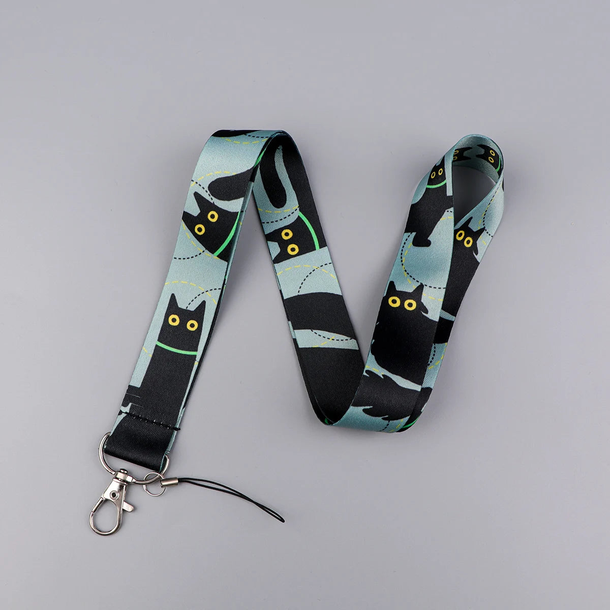 Pet Cat Lanyard Keychain ID Credit Card Cover Pass Mobile Phone Charm Neck Straps Badge Holder Key Ring Cute Accessories