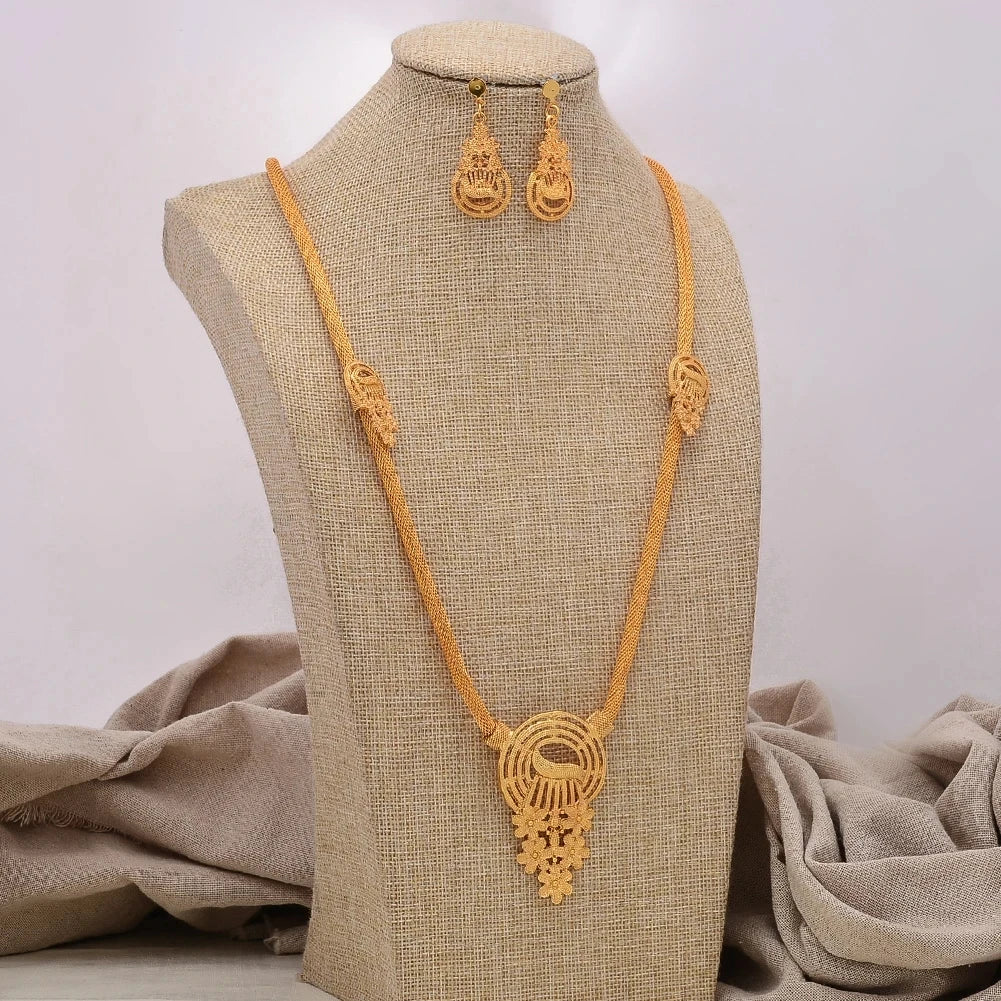 Ethiopian Gold Color Jewelry Sets for Women Men  Trendy African Arabian Charm Party Wedding Jewelry Sets Gift