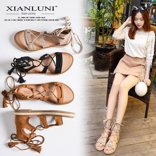 Women's Summer Flats All-Matching Strap Bohemian Sandals