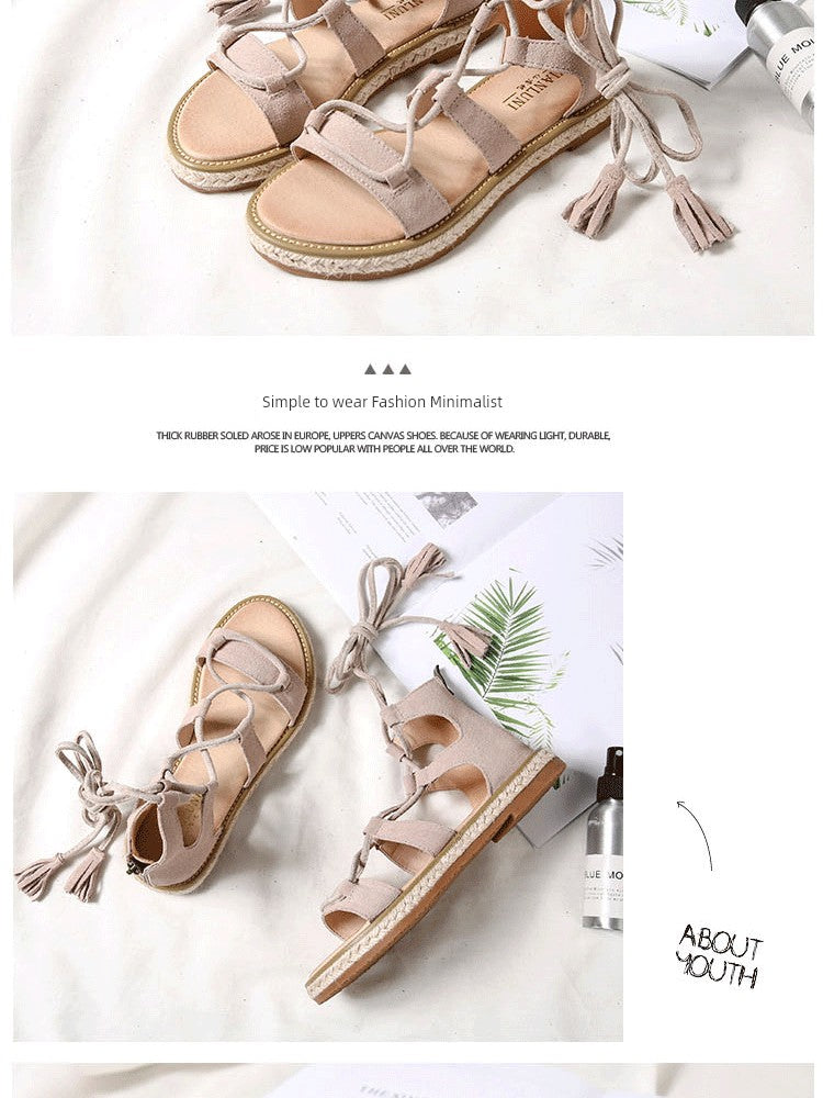 Women's Summer Flats All-Matching Strap Bohemian Sandals