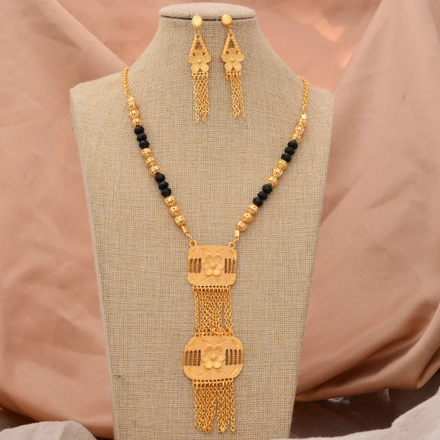 Ethiopian Gold Color Jewelry Sets for Women Men  Trendy African Arabian Charm Party Wedding Jewelry Sets Gift