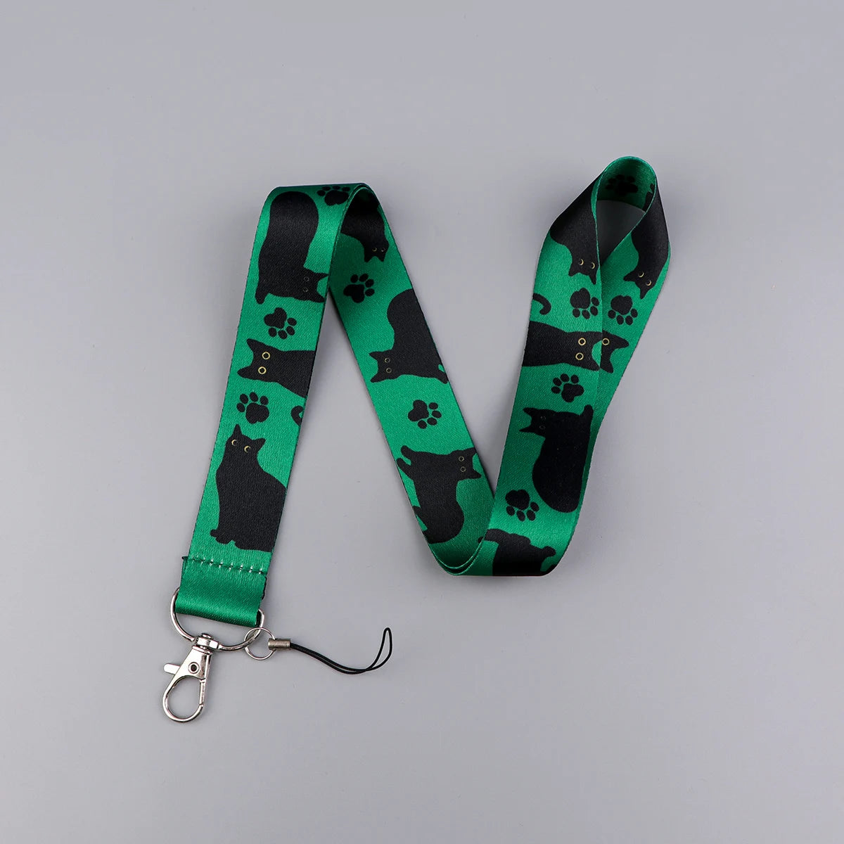 Pet Cat Lanyard Keychain ID Credit Card Cover Pass Mobile Phone Charm Neck Straps Badge Holder Key Ring Cute Accessories