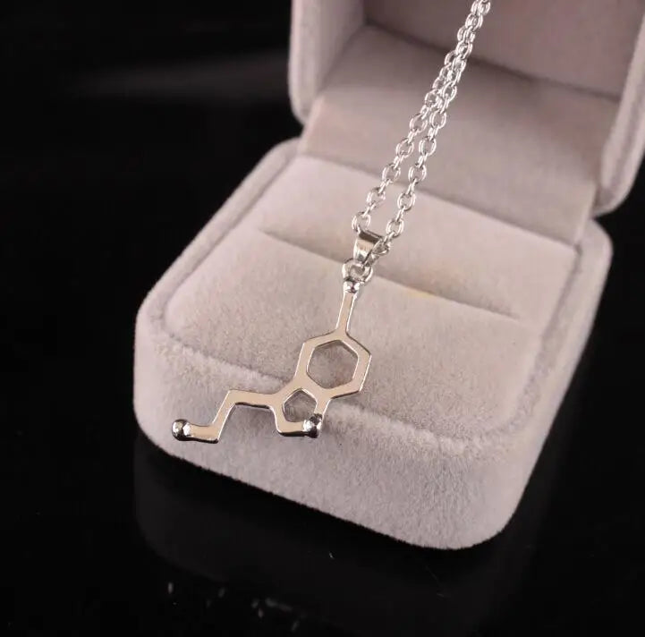 DNA Necklace Serotonin Dopamine Acetylcholine Biochemistry Molecule Pendant Gift for Women  Butterfly