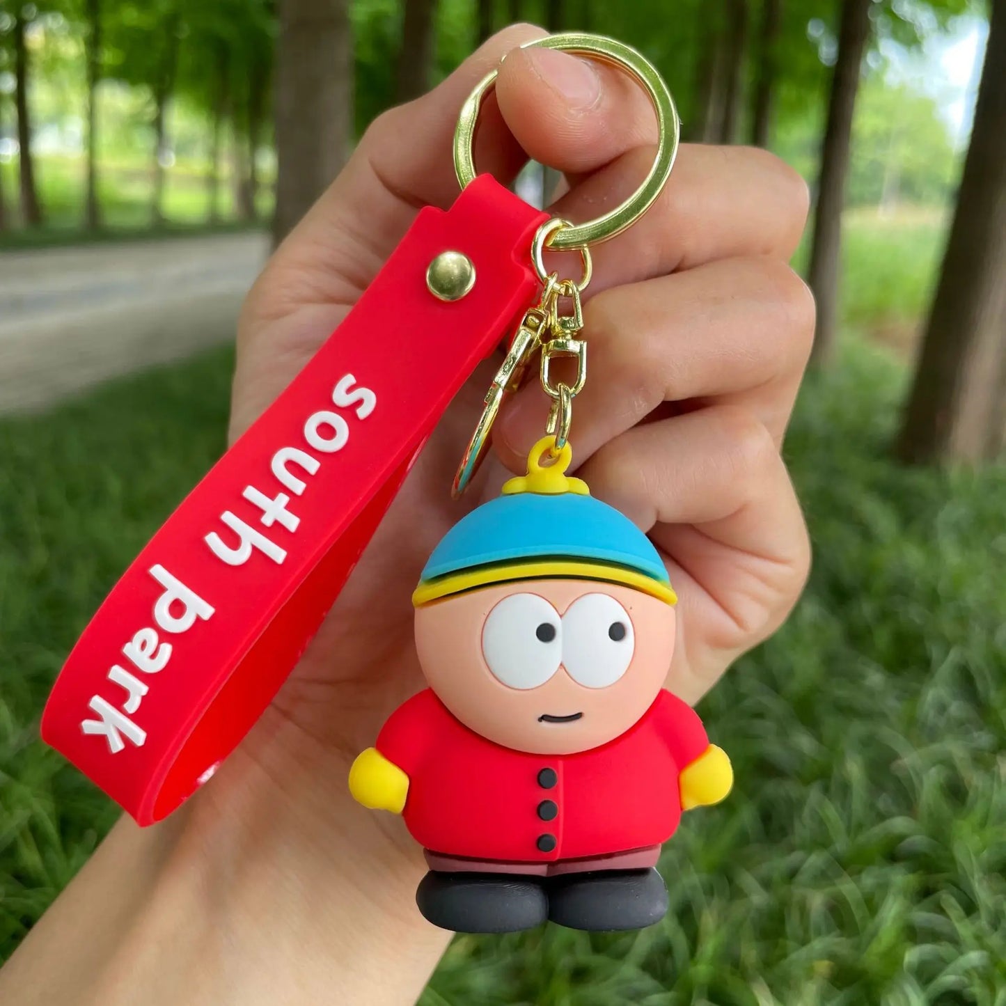 South Parkes Dolls Key Chains Anime Figure Key Ring Kawaii Bags Pendant Kids Toys Cute Car Key Chain Backpacks Pendants Gifts